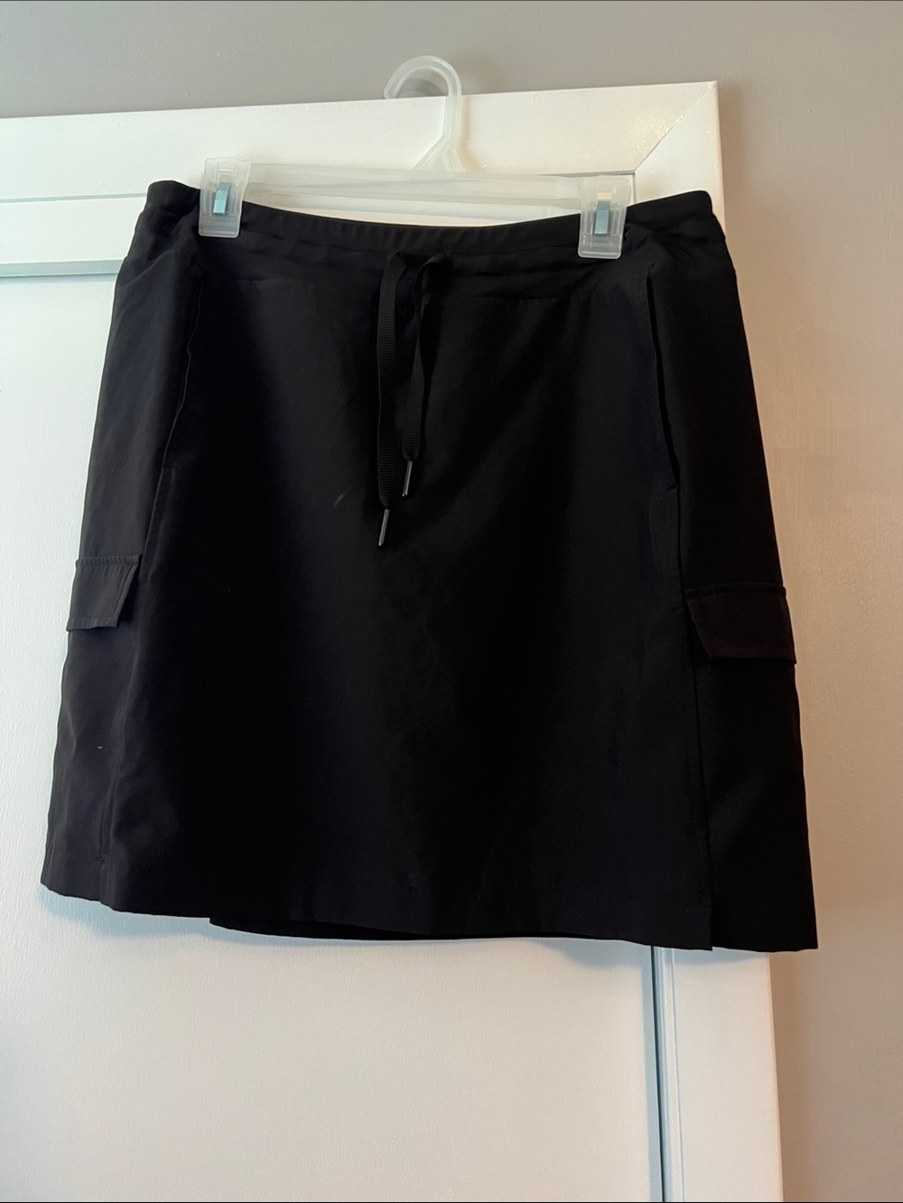 RBX Black Drawstring Cargo Pocket Mini Skirt